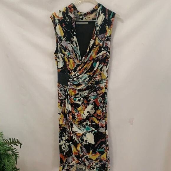 ANDREW MARC PRINT SURPLICE SHEATH DRESS SIZE‎ 10 - Picture 2 of 7